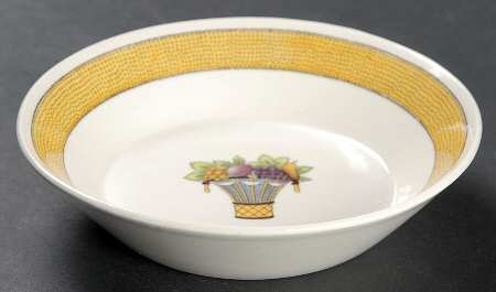 Directoire (Yellow Band, Smooth) Fruit/Dessert (Sauce) Bowl