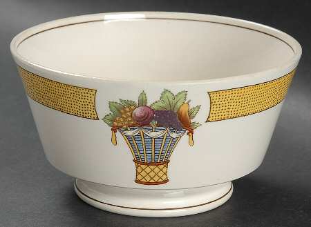Directoire (Yellow Band, Smooth) Cranberry Bowl