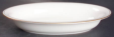 Doric (Gold Trim) 10" Oval Vegetable Bowl