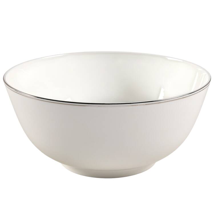 Doric (Platinum Trim) 9" Salad Serving Bowl