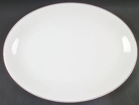 Doric (Platinum Trim) 15" Oval Serving Platter