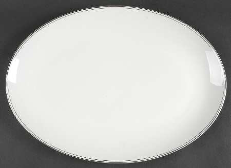 Doric (Platinum Trim) 15" Oval Serving Platter