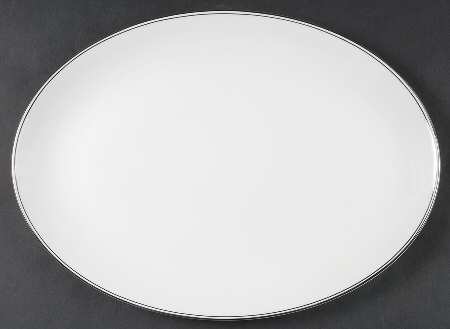 Doric (Platinum Trim) 14" Oval Serving Platter