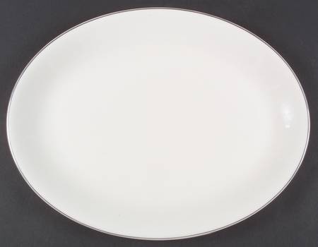 Doric (Platinum Trim) 13" Oval Serving Platter