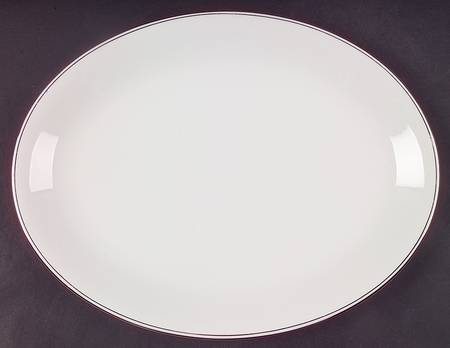 Doric (Platinum Trim) 13" Oval Serving Platter