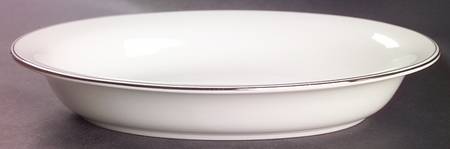 Doric (Platinum Trim) 10" Oval Vegetable Bowl