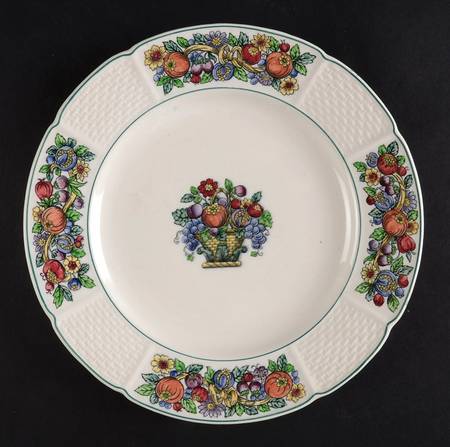 Dover (Scallop, Green Trim) Salad Plate