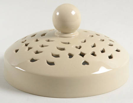 Drabware (Older, Glossy) Lid for Pierced Potpourri Jar