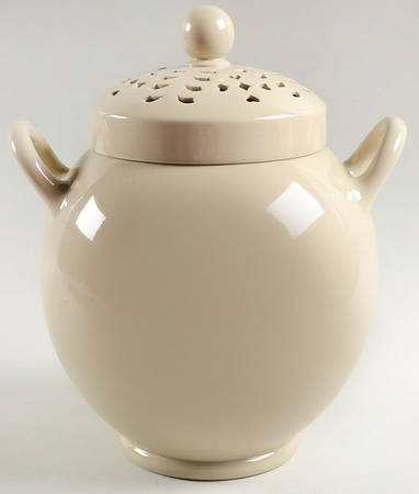 Drabware (Older, Glossy) Pierced Potpourri Jar & Lid