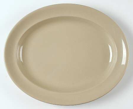 Drabware (Older, Glossy) 14" Oval Serving Platter by Wedgwood