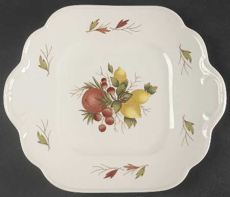 Drury Lane Square Handled Cake Plate