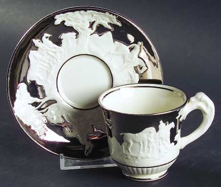 D'Ye Ken John Peel Footed Demitasse Cup & Saucer Set