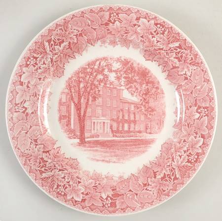 Earlham College Pink Salad Plate by Wedgwood