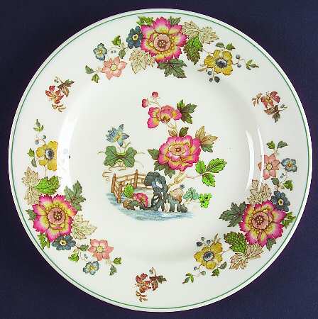 Eastern Flowers Dessert/Pie Plate