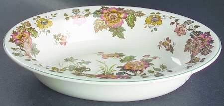 Eastern Flowers 9" Oval Vegetable Bowl