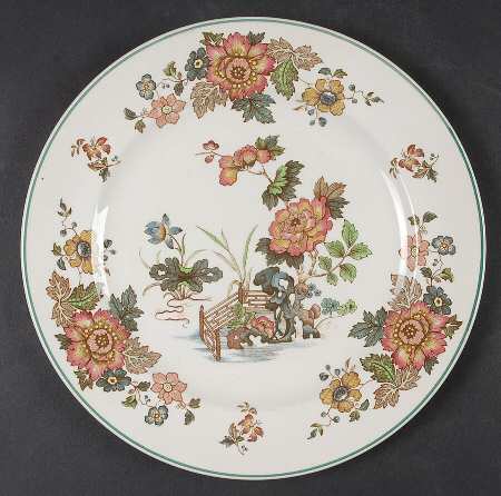 Eastern Flowers Luncheon Plate