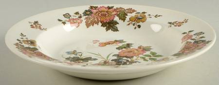 Eastern Flowers Rim Soup Bowl