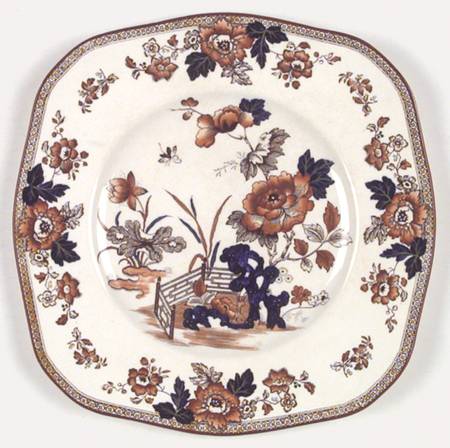 Eastern Flowers Square Salad Plate
