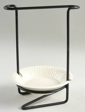 Edme 8"-8 1/4" Salad Serving Set/Utensil Holder  HC
