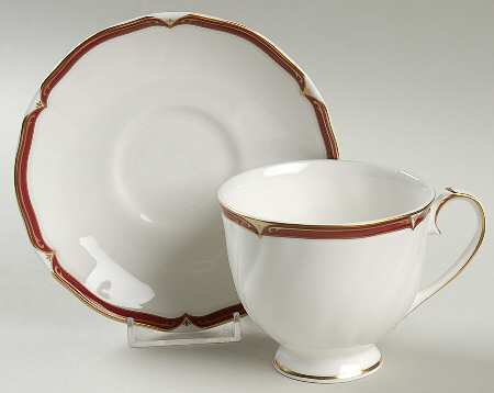 Empress Ruby Footed Cup & Saucer Set