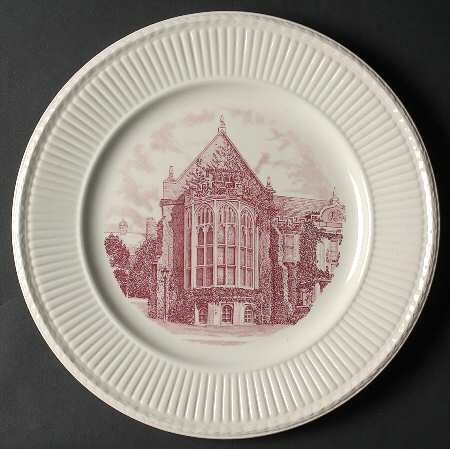 Emma Willard School Pink Dinner Plate
