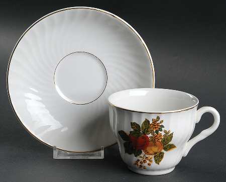 English Harvest Flat Cup & Saucer Set