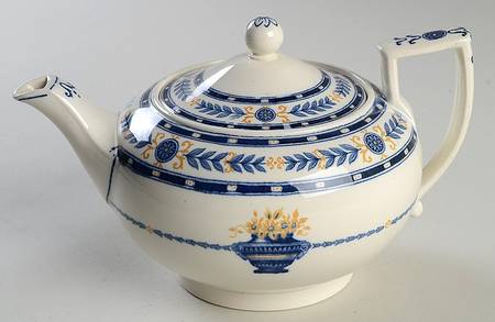The Etruria (Blue Laurel) Teapot & Lid