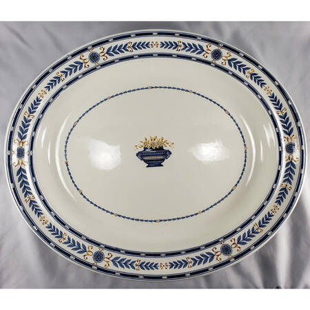 The Etruria (Blue Laurel) 16" Oval Serving Platter