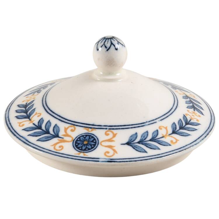The Etruria (Blue Laurel) Lid for 146 Shape Sugar Bowl