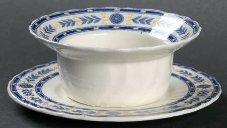 The Etruria (Blue Laurel) Ramekin & Saucer Set