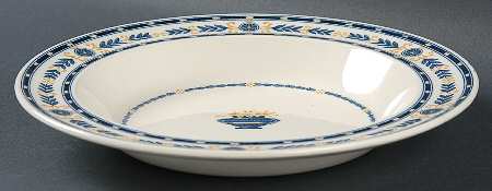 The Etruria (Blue Laurel) Rim Soup Bowl