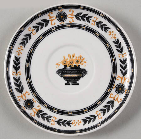The Etruria (Black Laurel) Saucer for Demitasse Cup