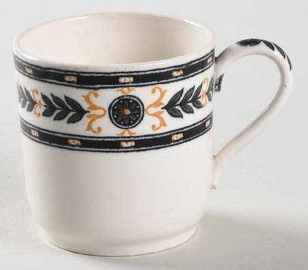The Etruria (Black Laurel) Footed Demitasse Cup