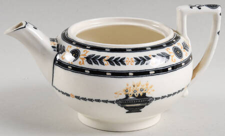 The Etruria (Black Laurel) Individual Teapot No Lid