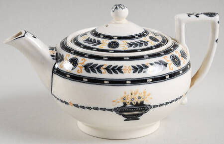 The Etruria (Black Laurel) Individual Teapot & Lid