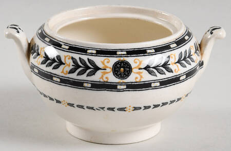The Etruria (Black Laurel) Mini Sugar Bowl No Lid