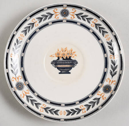 The Etruria (Black Laurel) Saucer for Bouillon Cup