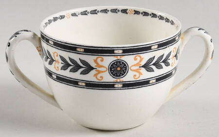 The Etruria (Black Laurel) Flat Bouillon Cup