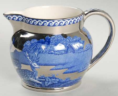 Fallow Deer Blue (Platinum Trim) Mini Creamer