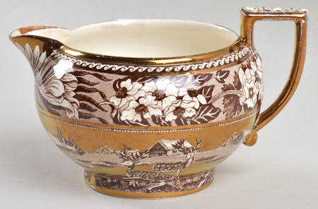 Fallow Deer Brown (Gold Trim) Creamer