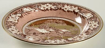 Fallow Deer Brown (Gold Trim) Rim Cereal Bowl