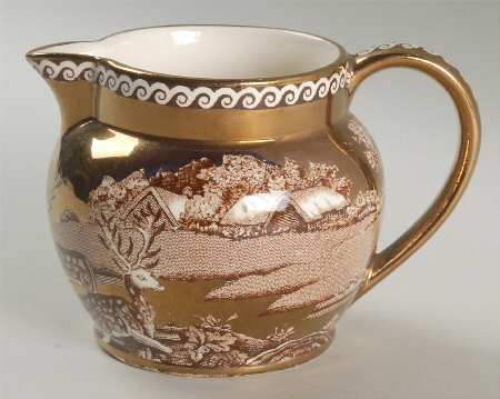 Fallow Deer Brown (Gold Trim) Mini Creamer