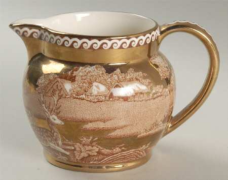 Fallow Deer Brown (Gold Trim) Creamer