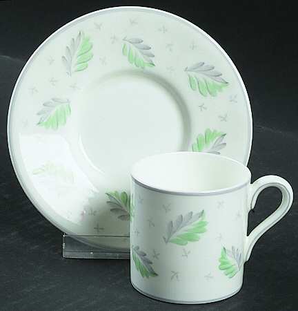Falling Leaves Flat Demitasse Cup & Saucer Set