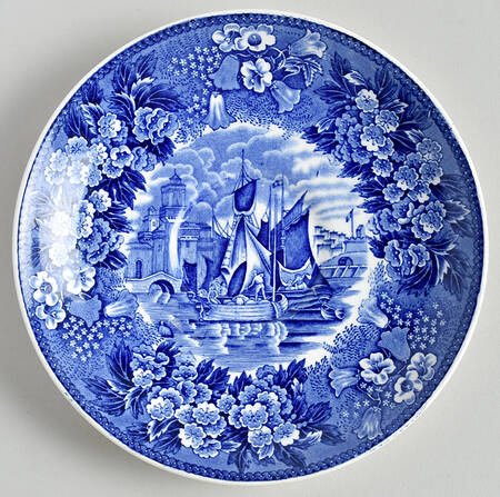 Ferrara Blue (No Trim) Saucer