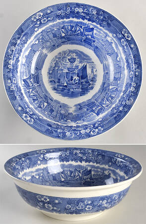 Ferrara Blue (No Trim) 11" Large Salad Serving Bowl