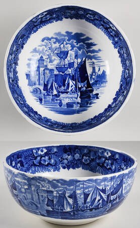 Ferrara Blue (No Trim) 9" Nested Mixing Bowl