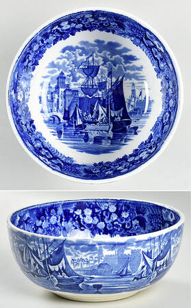 Ferrara Blue (No Trim) 8" Nested Mixing Bowl