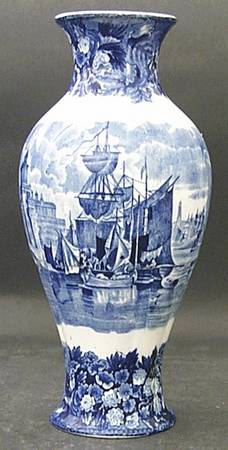 Ferrara Blue (No Trim) 9" Vase