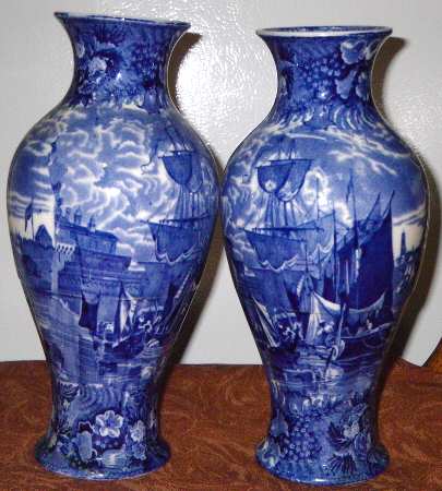 Ferrara Blue (No Trim) 10" Vase